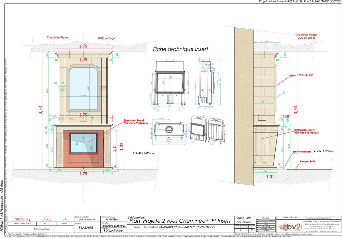 PLAN CREATION D'UNE CHEMINEE Bv2i S&A